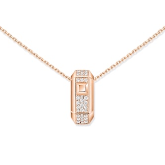 Messika 18K Rose Gold Moderniste Pave Diamond Pendant Necklace