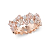 J FINE 18K Rose Gold 3.31ctw Pink & 0.36ctw White Diamond Necklace