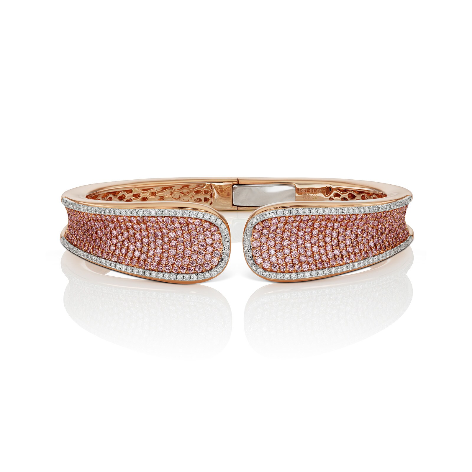 J Fine 18k Pink Gold Argyle Pink™ Diamond Saddle Cuff