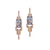J Fine 18k Pink Gold Tanzanite and Argyle Pink™ Diamond Deco Earrings