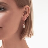 J Fine 18k Pink Gold Argyle Pink™ Diamond with Bi Color Tourmaline Drop Earrings