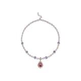 J Fine 18k White and Pink Gold Argyle Pink™ Diamond and Pink Tourmaline Necklace