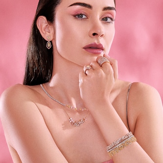 J Fine 18k Pink Gold Argyle Pink™ Diamonds with Yellow Shield Diamond Drop Earrings