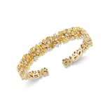 J Fine 18k Yellow Gold Orange Yellow Flexible Diamond Bracelet