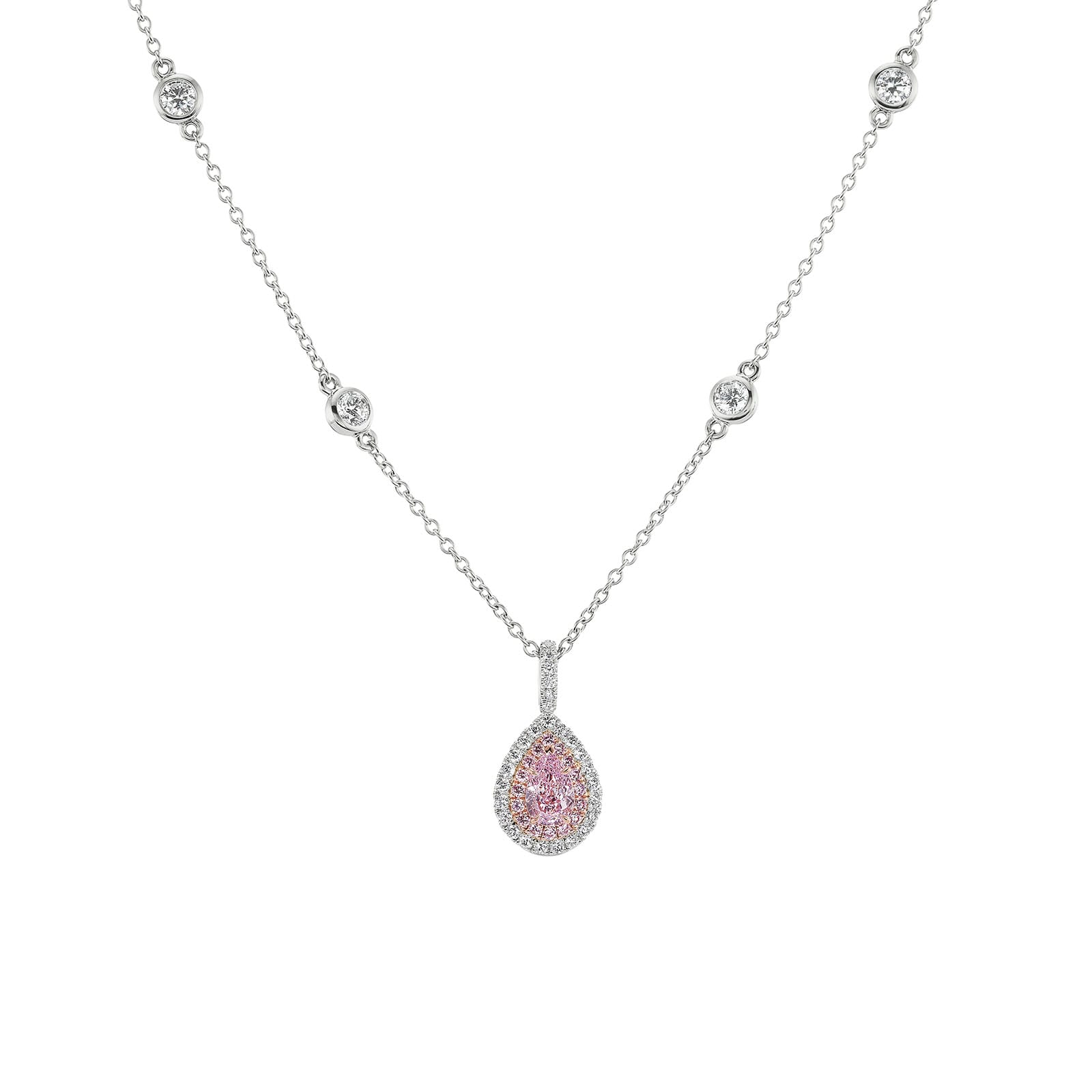 Pink diamond jewelry, Pink diamond necklaces, Bridal necklace designs