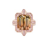 J Fine 18K Rose Gold Argyle Pink™ Diamond & Bi Color Tourmaline Ring - Size 6.5
