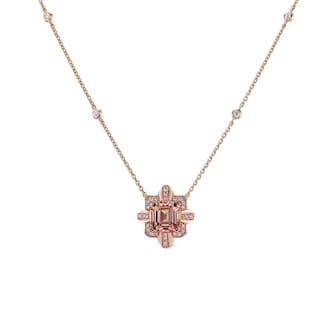 J Fine 18K Rose Gold Argyle Pink™ Diamond and Pink Tourmaline Necklace