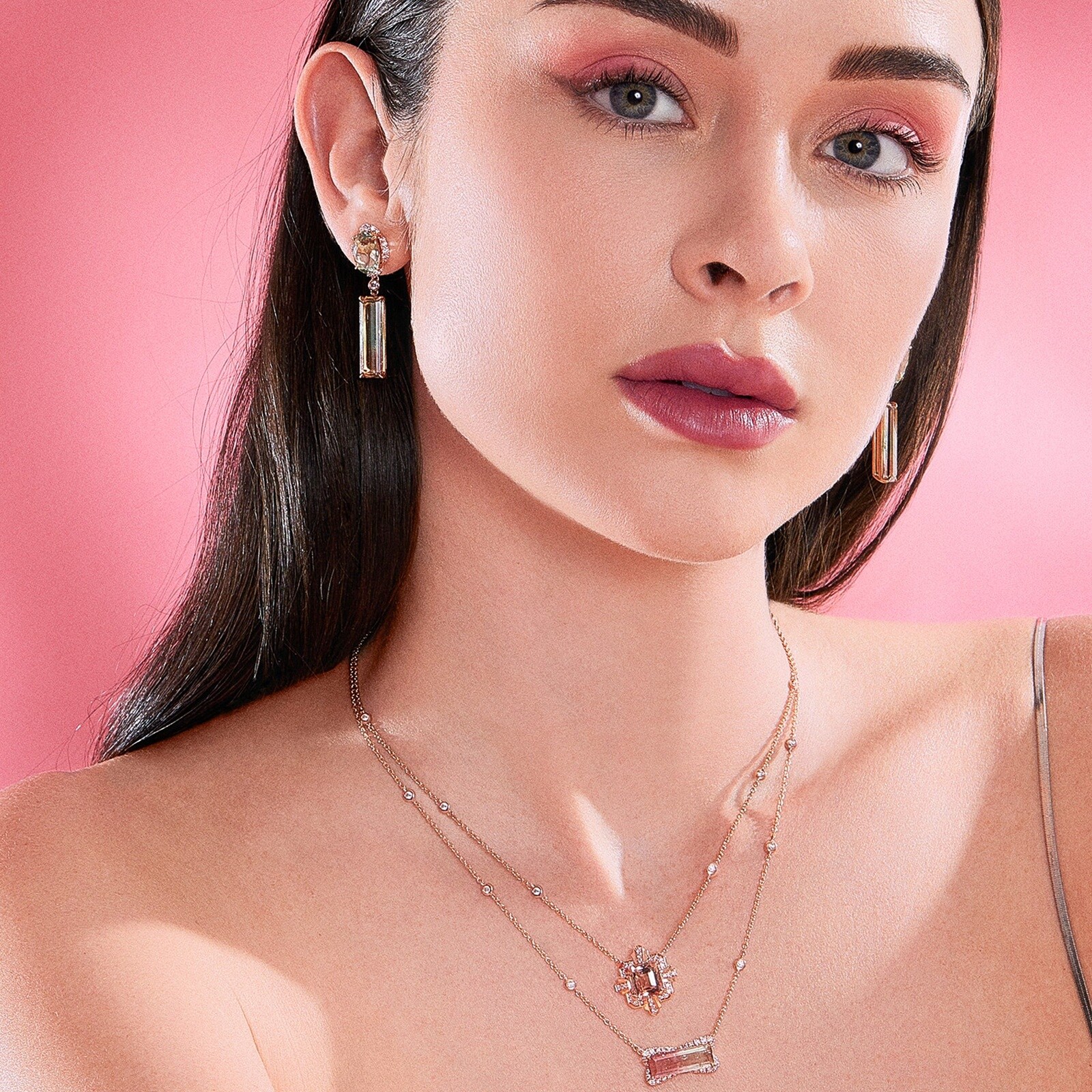 J Fine 18K Rose Gold Argyle Pink™ Diamond and Pink Tourmaline Necklace