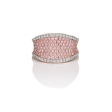 J Fine 18K Rose Gold Argyle Pink™ Diamond Saddle Ring