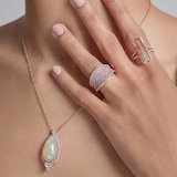 J Fine 18K Rose Gold Argyle Pink™ Diamond Saddle Ring