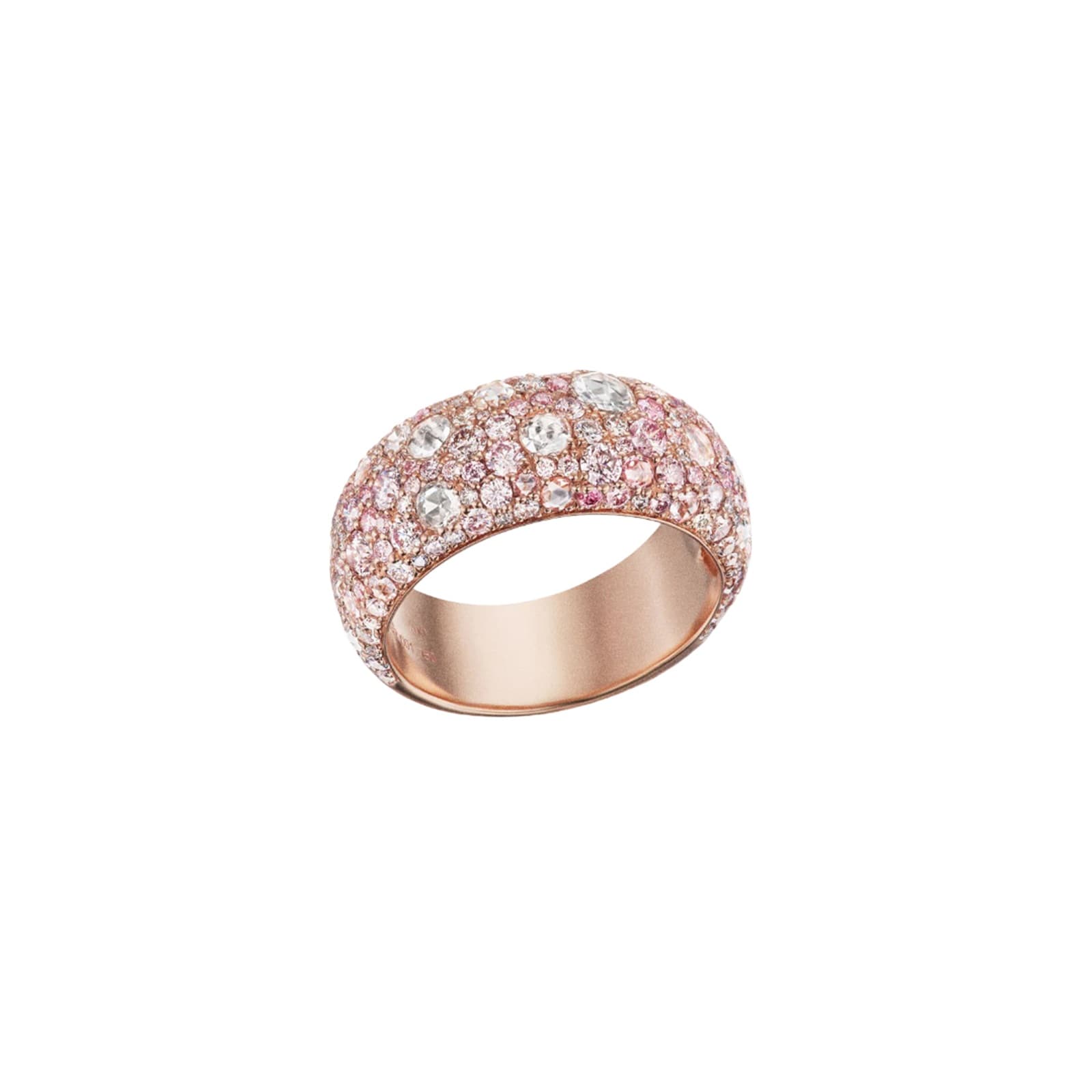 J Fine 18K Pink Gold The Argyle Pink™ Diamond Dome Pave Ring - Size 7
