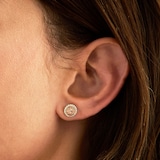 J Fine Platinum & 18K Rose Gold Argyle Pink™ Diamond Double Halo Stud Earrings