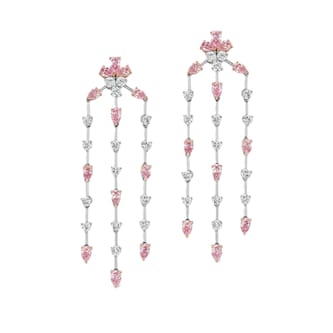 J Fine Platinum & 18K Rose Gold Argyle Pink™ Diamond Chandelier Earrings