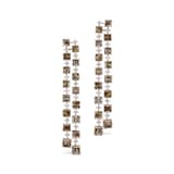 J Fine 18K White & Rose Gold Brown Asscher Cut Diamond Earrings