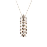 J Fine 18K Rose Gold Brown Emerald Cut Diamond Necklace