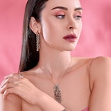 J Fine 18K Rose Gold Brown Emerald Cut Diamond Necklace