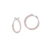 J Fine Platinum & 18K Pink Gold Argyle Pink™ Diamond Crossover Hoop Earrings