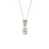 J Fine 18K Pink Gold Tourmaline & Morganite Pendant Necklace