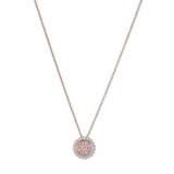 J Fine Platinum & 18K Rose Gold Argyle Pink™ Diamond Double Halo Necklace