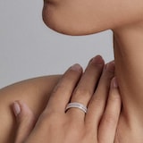 J Fine Platinum & 18K Rose Gold Argyle Pink™ Diamond Three Row Eternity Band Ring