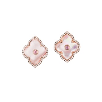 J Fine 18K Rose Gold Argyle Pink™ Diamond & Mother Of Pearl Stud Earrings