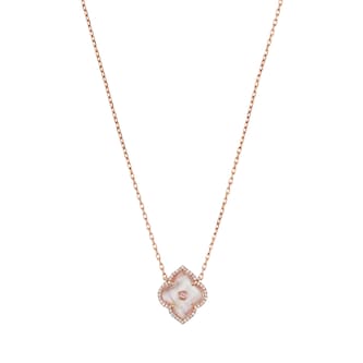 J Fine 18K Rose Gold Argyle Pink™ Diamond & Mother Of Pearl Pendant Necklace