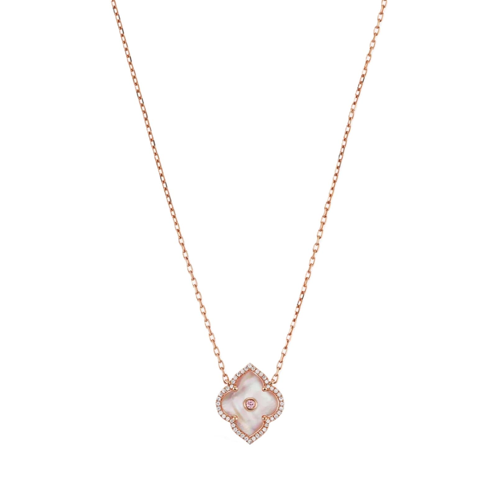 J Fine 18K Rose Gold Argyle Pink™ Diamond & Mother Of Pearl Pendant Necklace