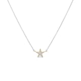 J Fine 14K Yellow & White Gold White Diamond Star Pendant