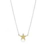 J Fine 14K Yellow & White Gold Yellow Diamond Star Pendant