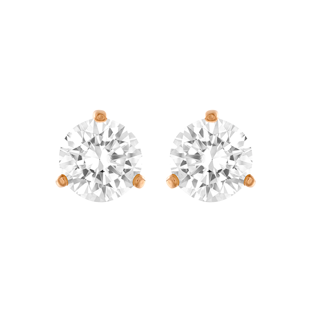 SWAROVSKI Rose Gold Plated Solitaire Earrings