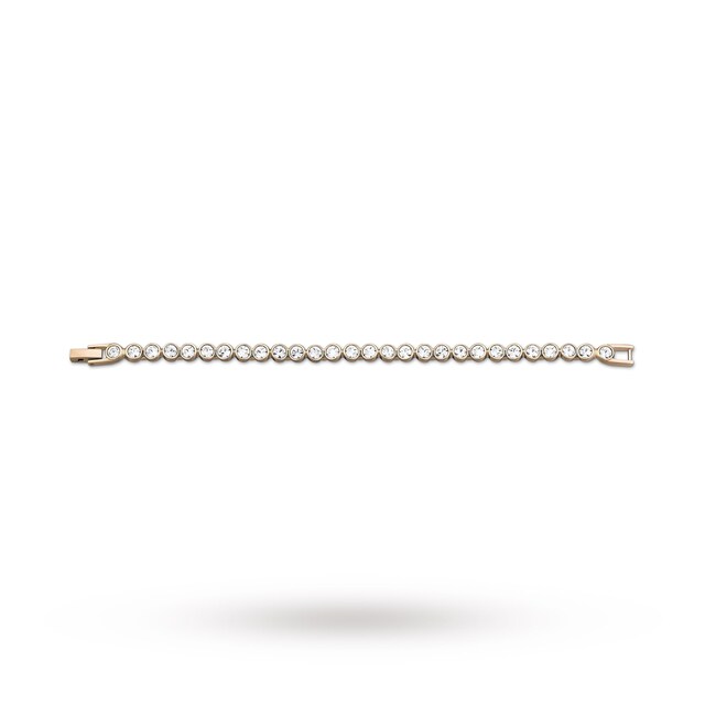 SWAROVSKI Ladies Rose Gold Tennis Bracelets Large