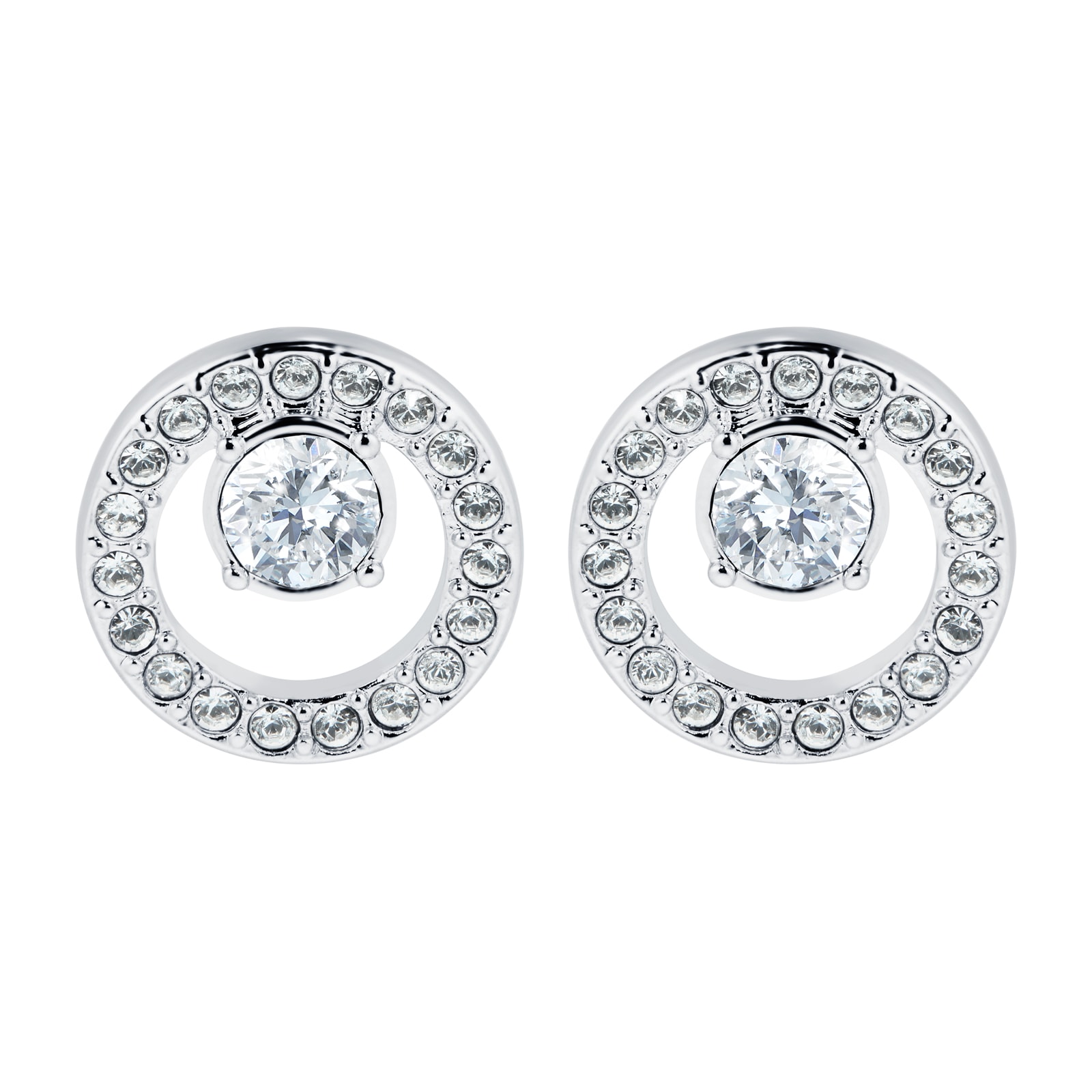SWAROVSKI Creativity Circle Small Pierced Earrings 5201707 | Goldsmiths