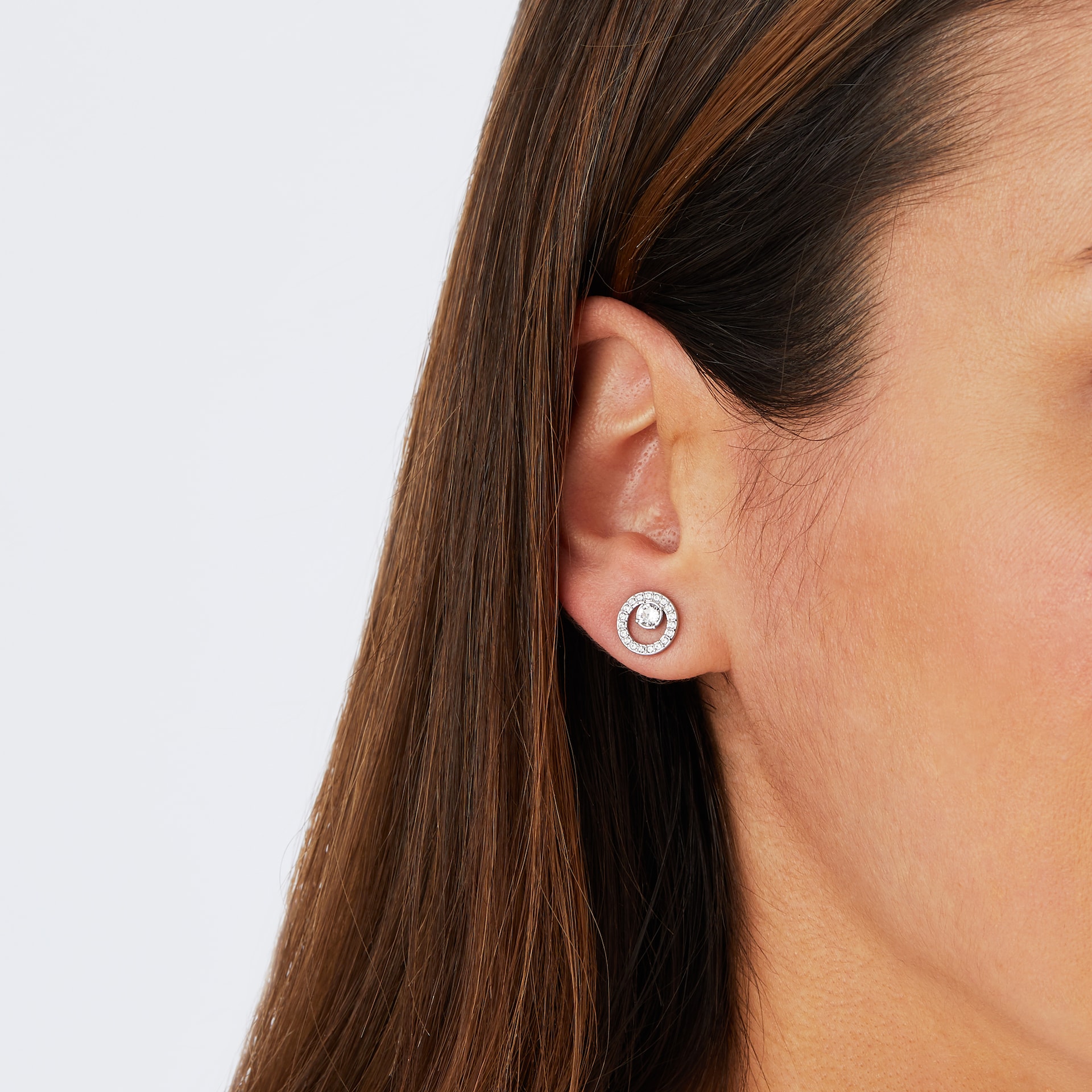 SWAROVSKI Creativity Circle Small Pierced Earrings