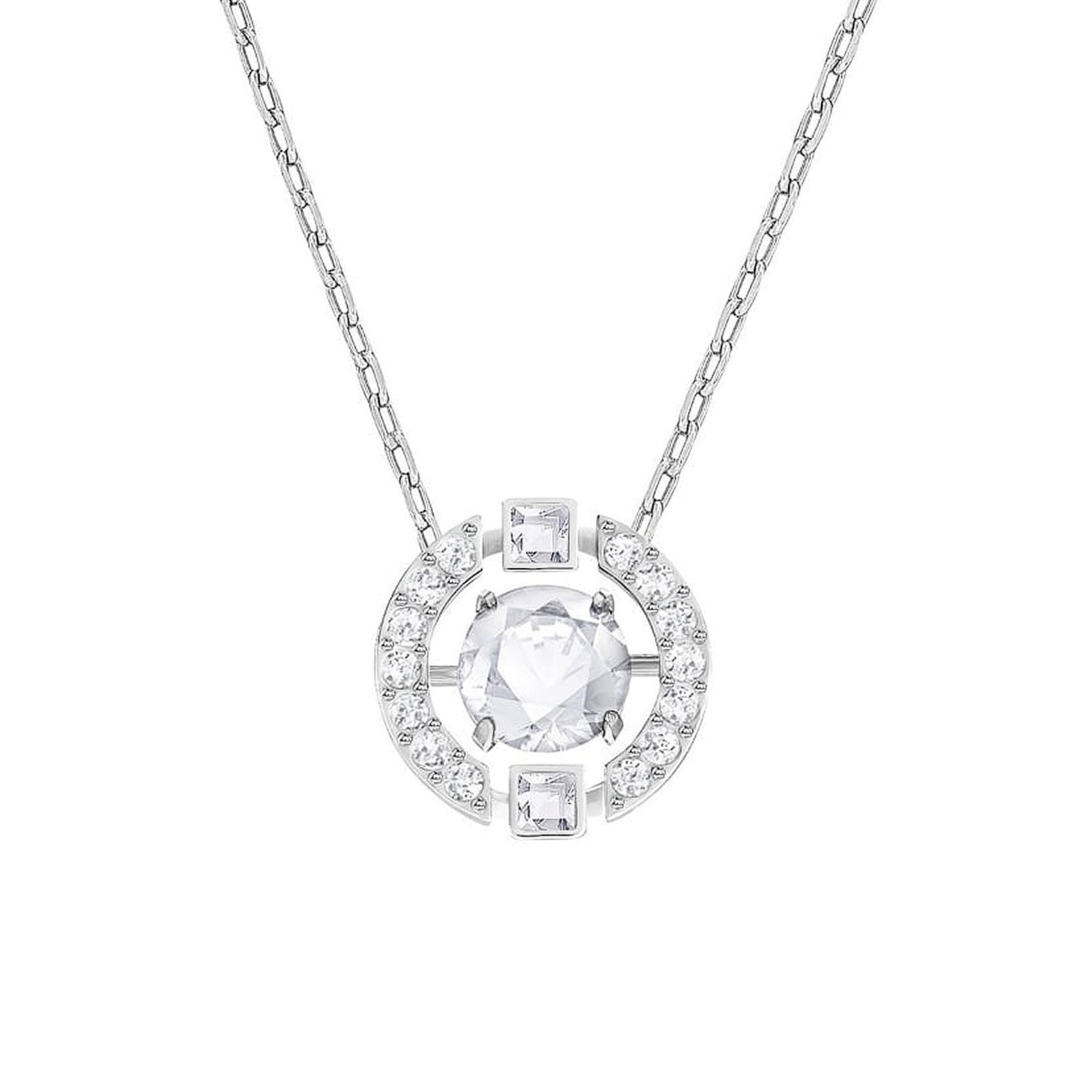 SWAROVSKI Sparkling Dance Round Necklace White