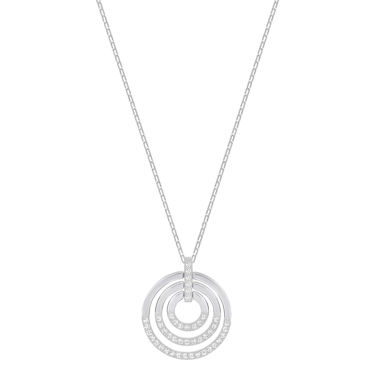SWAROVSKI Circle Rhodium Plated Pendant
