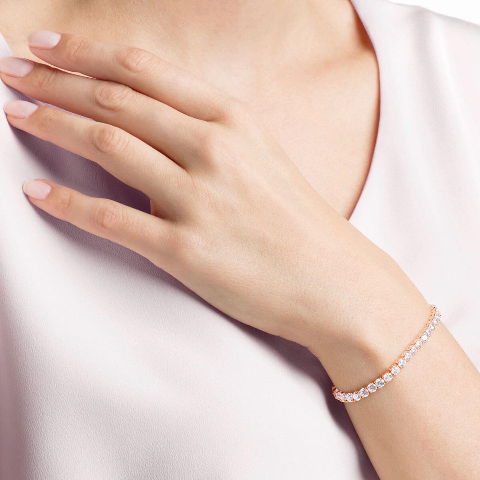 SWAROVSKI Emily Rose Gold Tennis Bracelet 5464948 Goldsmiths