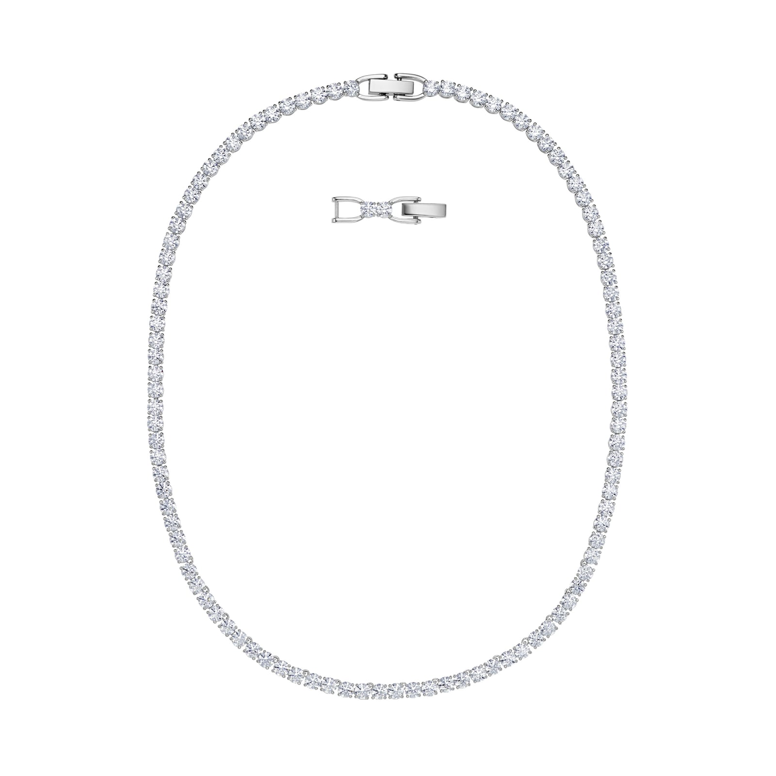 SWAROVSKI Silver Coloured Tennis Necklace