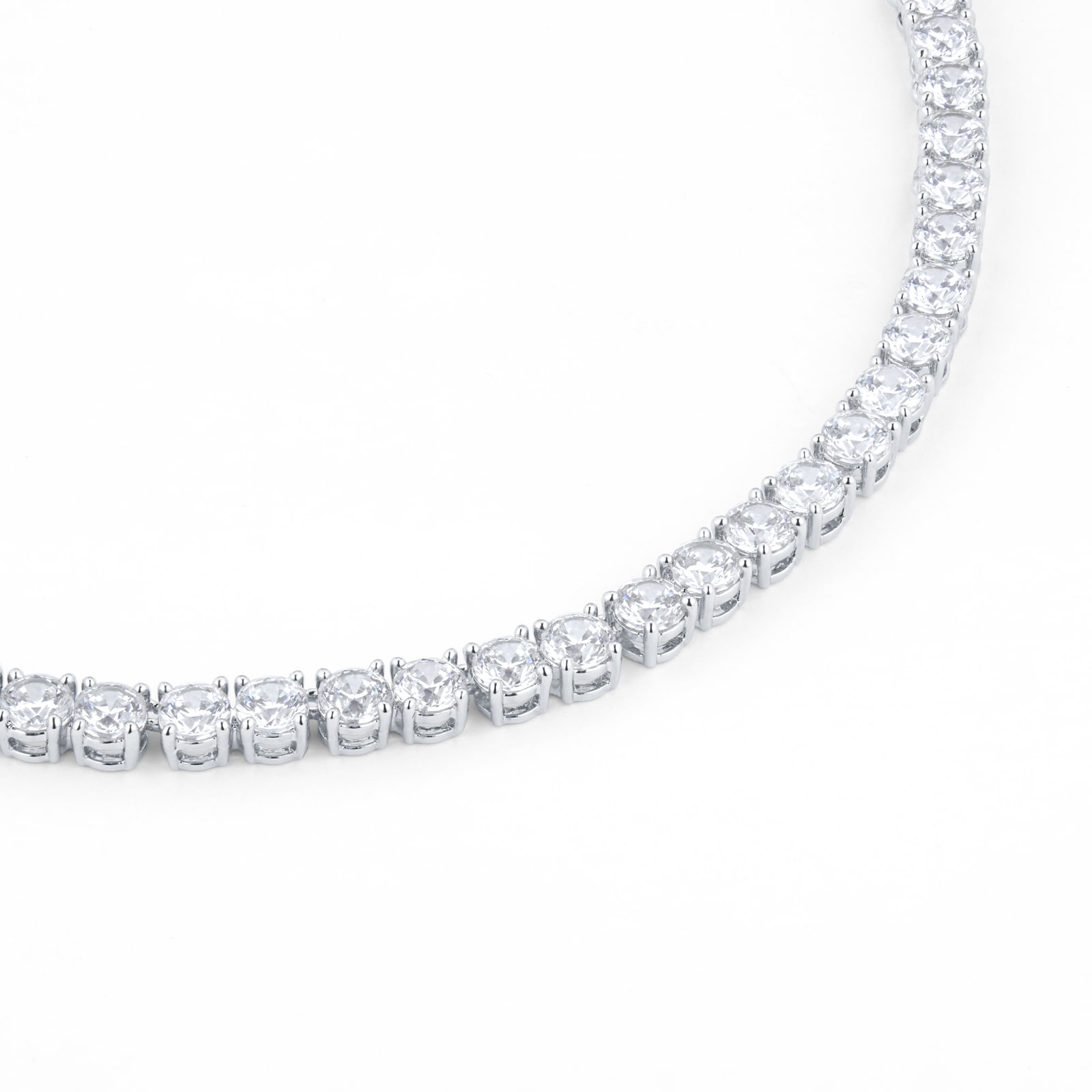 SWAROVSKI Silver Coloured Tennis Necklace 5494605 Goldsmiths