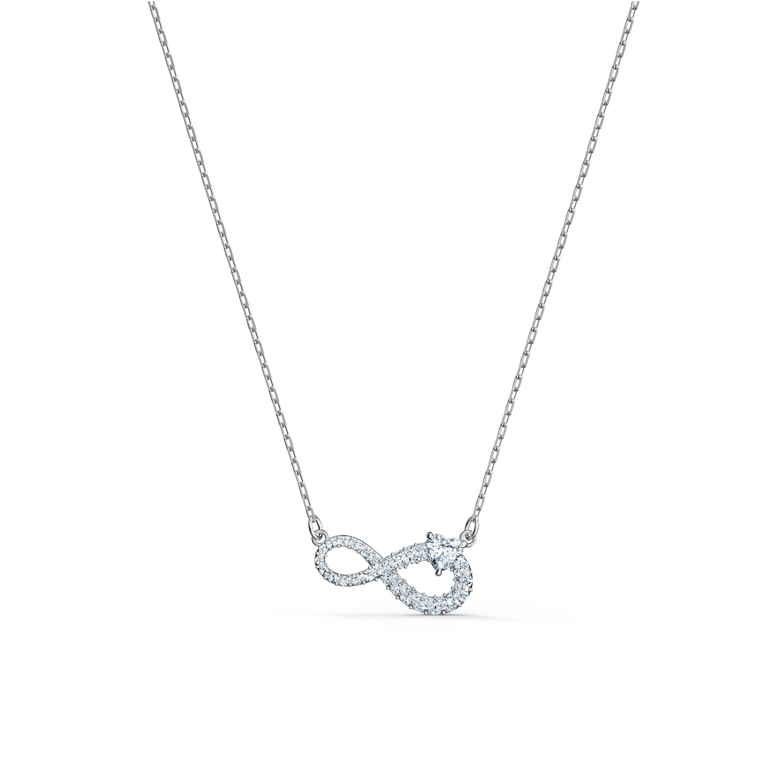 Infinity Rhodium Plated Necklace