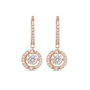 SWAROVSKI Sparkling Dance Rose Gold Coloured Drop Earrings