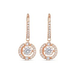 37742208 - Sparkling Dance Rose Gold Coloured Drop Earrings