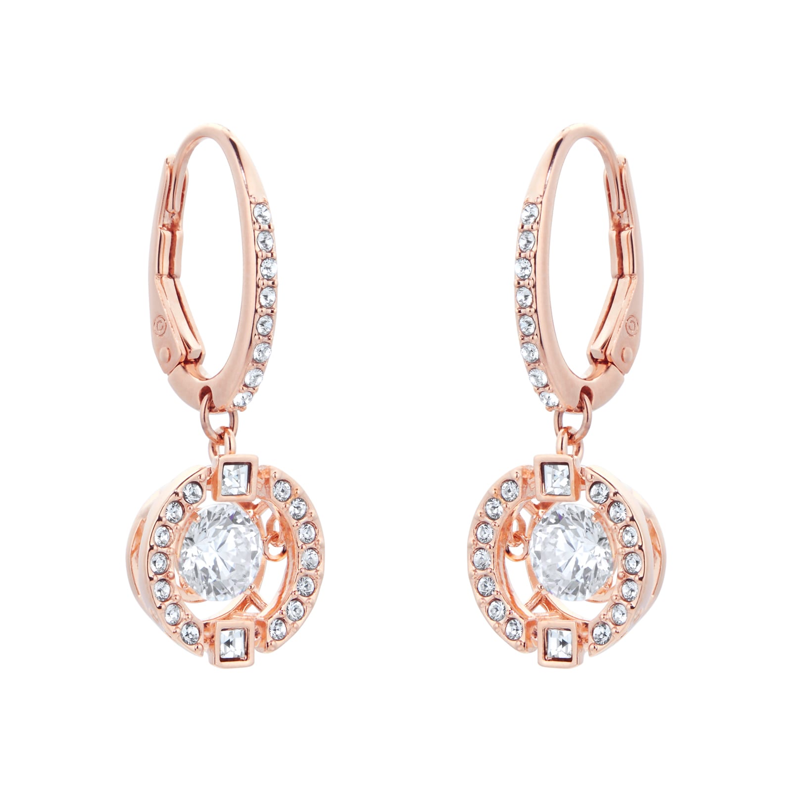 SWAROVSKI Sparkling Dance Rose Gold Plated Drop Earrings 5504753 ...