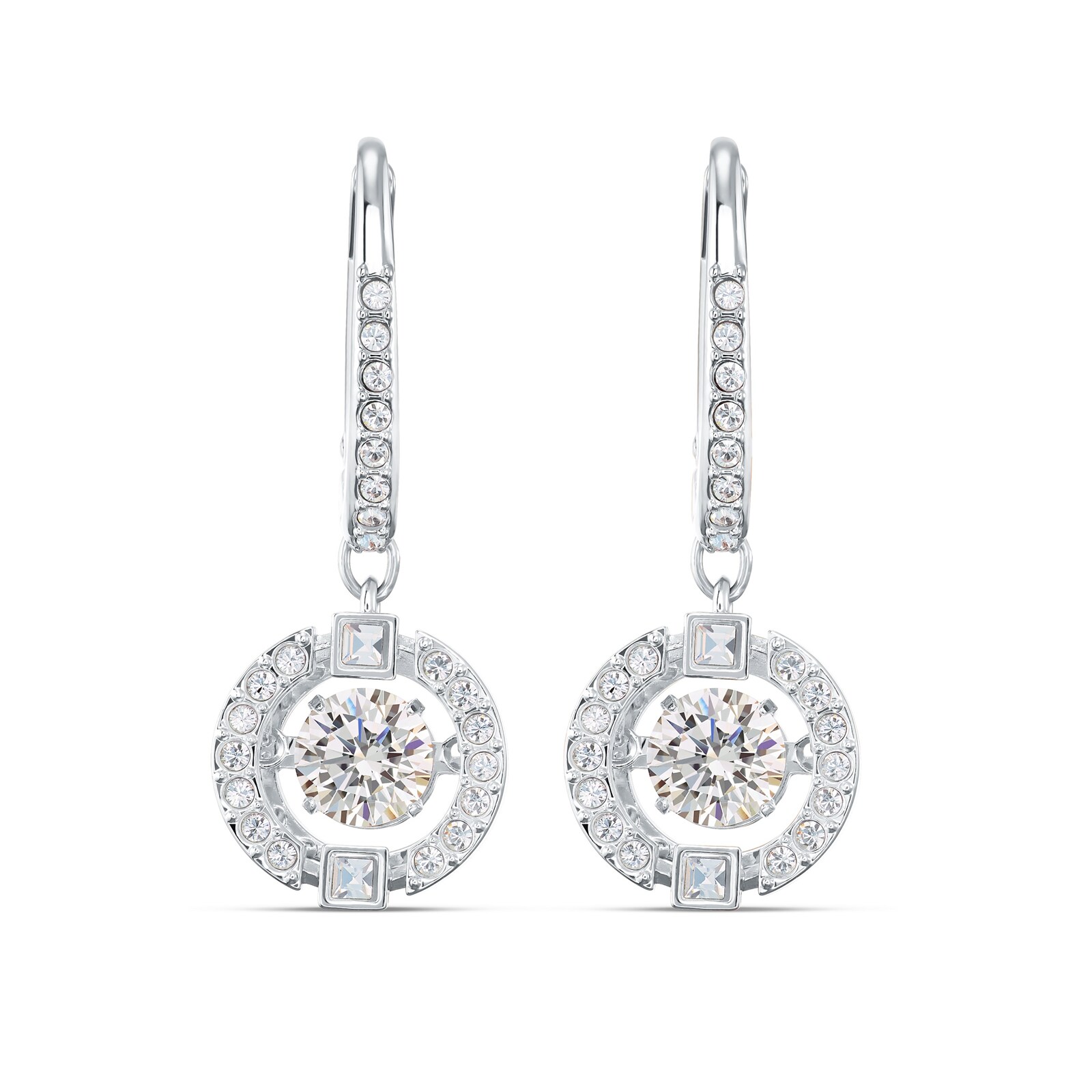 SWAROVSKI Sparkling Dance Rhodium Plated Drop Earrings