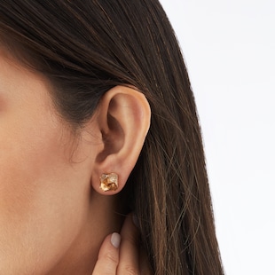 Swarovski Yellow Gold Coloured Chroma Stud Earrings