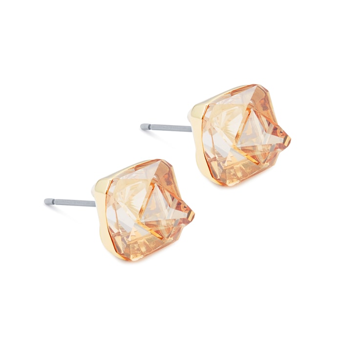 Swarovski Yellow Gold Coloured Chroma Stud Earrings