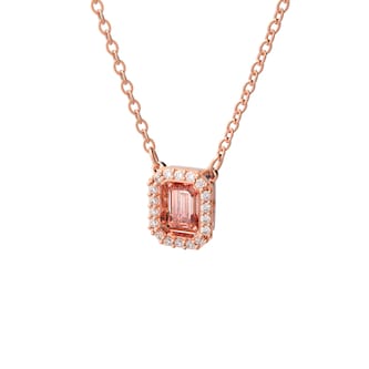 Swarovski Rose Gold Coloured Millenia Octagon Cut Cubic Zirconia Pendant