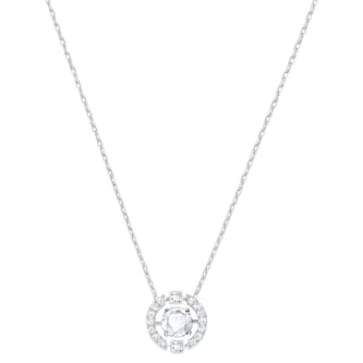 SWAROVSKI Silver Coloured Sparkling Dance Cubic Zirconia Necklace SWAROVSKI Silver Coloured Sparkling Dance Cubic Zirconia Necklace