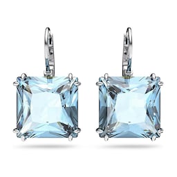 37742253 - Silver Millenia Blue Cubic Zirconia Drop Earrings