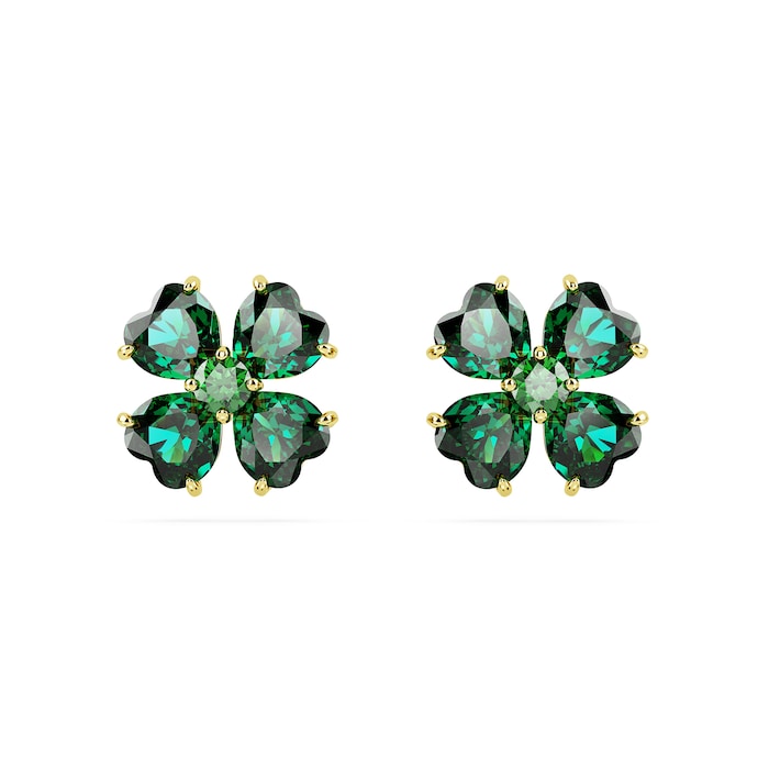 SWAROVSKI Idyllia Green Clover Stud Earrings
