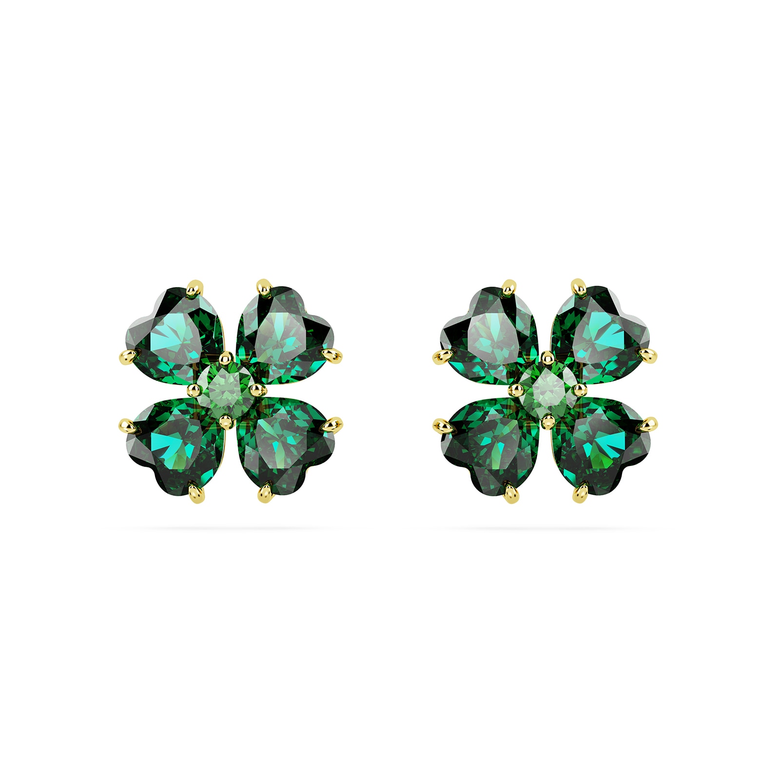 SWAROVSKI Idyllia Green Clover Stud Earrings 5666236 | Goldsmiths